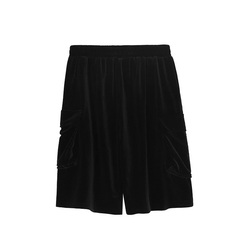 Title 2, Street Retro Velvet Five-point Shorts Loose Big...