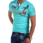 Men's Henley Shirt Summer Short Sleeve Breathable Lightweight Perfect for Casual Wear in Warm Weather, Stay Cool and Com — photo 2