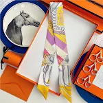 Bolsa de braço de moda com lenço de seda para um visual elegante e sofisticado. Leve seus pertences essenciais com estilo e conforto no dia a dia. — foto 24