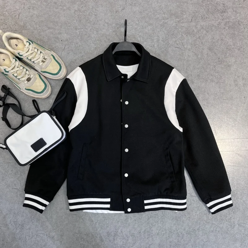 Title 5, Giacca Casual Ricamata con Risvolto, Cuciture L...