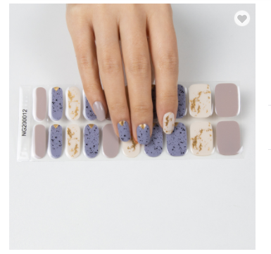 Adesivos de unha coreanos semi-curados, aplicados com cola de esmalte. Manicure fácil, duradoura e com designs modernos. — foto 14