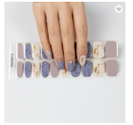 Adesivos de unha coreanos semi-curados, aplicados com cola de esmalte. Manicure fácil, duradoura e com designs modernos. — foto 14