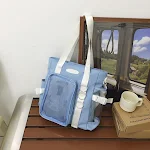 Bolsa crossbody transparente de design minoritário japonesa, estilo universitário fashion, versátil, bonita e com grande capacidade, perfeita para o dia a dia. — foto 31