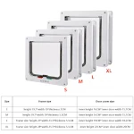 Smart Pet Door 4 Way Locking Security Lock ABS Plastic Dog Cat Flap Door Controllable Switch Direction Doors Small Pet S — photo 2