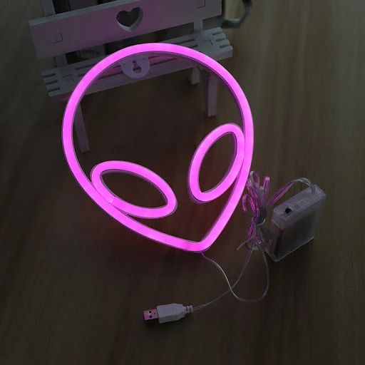 Title 2, LED Wall Hanging Neon Modeling Lights. Brighten...