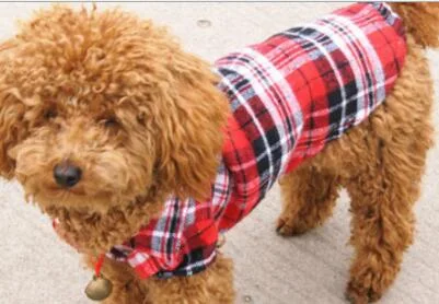 1 PC Pet Clothes for Small Dogs Cats Hot Selling Cute Puppy Clothing Shirt Plaid Size XS/S/M/L Blue - Adorable attire. — photo 2
