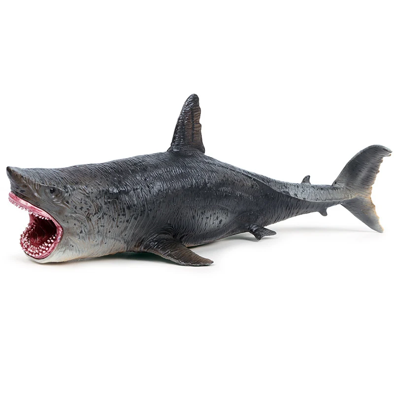 Simulation Marine Life Animal Model Megalodon Man-Eating Shark Great White Shark Tiger Shark Children's Toy Ornament — photo 10
