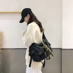 Student Functional Tooling Japanese Large-capacity Canvas Bag Perfect for School or University Durable and spacious bag — photo 2