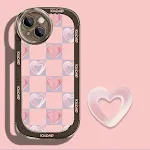 Black K60142 pink plaid love