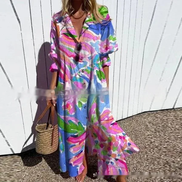 European And American Ladies Casual Printing Temperament Commute Dress — photo 2
