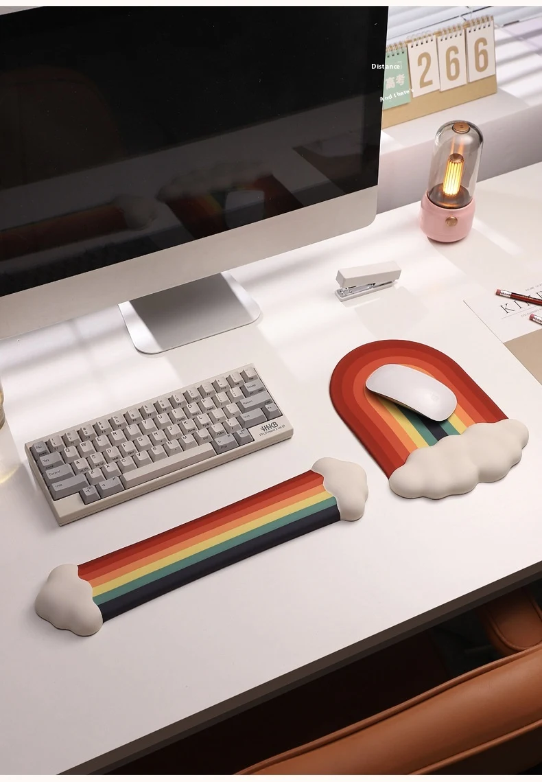 Title 5, Cloud Rainbow Silica Gel Wrister Mouse Pad with...
