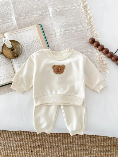Title 14, Long Sleeve Bear Pullover Sweater Suit for babi...