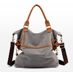 Bolsa de ombro feminina em lona de algodão de alta qualidade, bolsa de mão, sacola de compras, grande capacidade, bolsa tote de lona retrô. — foto 5
