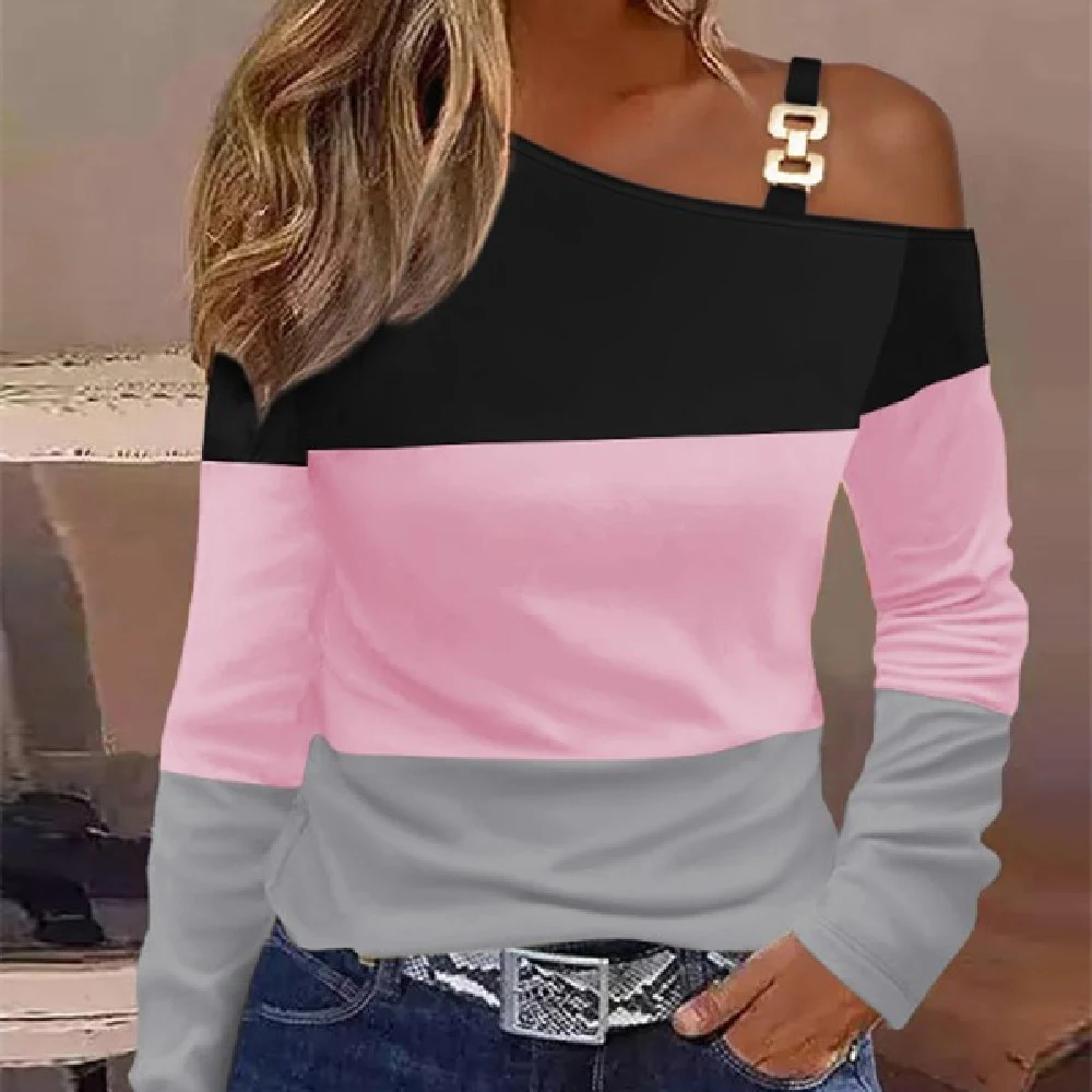 Camisa Feminina Outono Simplicidade com Gola nos Ombros, perfeita para um visual elegante e confortável na estação outonal. Desfrute do estilo. — foto 15