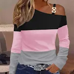 Camisa Feminina Outono Simplicidade com Gola nos Ombros, perfeita para um visual elegante e confortável na estação outonal. Desfrute do estilo. — foto 15
