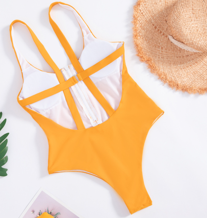 Title 8, Jednoczęściowy kostium kąpielowy Bikini Zip Str...