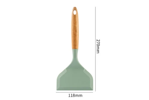 Title 1, Silicone Tamagoyaki Shovel with Wooden Handle H...