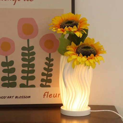 Title 5, 3D Printed Vase Decoration Small Night Lamp for...