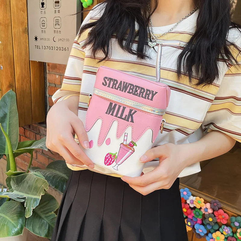 Title 45, Embroidered Strawberry Lemon Fruit Straw Crossb...