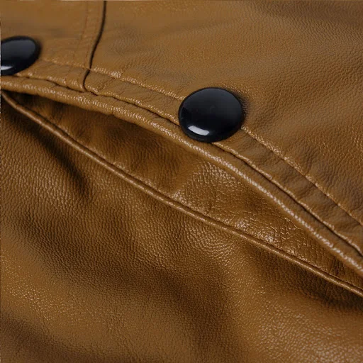 Title 5, PU Leather Casual Jacket Large Size Korean Slim...