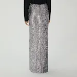 Vestido plateado de otoño, nuevo estilo con falda brillante. Perfecto para ocasiones especiales, elegante y moderno. Destaca con este look. — foto 1