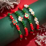 Nouveau Bracelet de Noël en Argile Polymère Émaillée pour Femme Bijou Coloré Élégant pour Cadeaux de Fêtes Design Unique et Tendance — photo 4