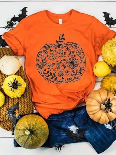 Title 7, Halloween Thanksgiving Womens Summer Graphics ...