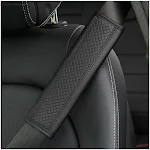 Embossed Fiber Leather Car Seat Belt Shoulder Guard Protective Cover Safety Belt, Provides Comfort and Protection During — photo 12