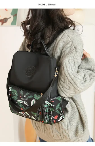 Title 18, Mochila feminina Oxford estampada moderna 2024 ...