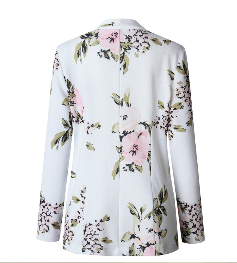 AliExpress Amazon Spring New Women's Long Sleeve Print Pocket Small Blazer Spot — photo 10