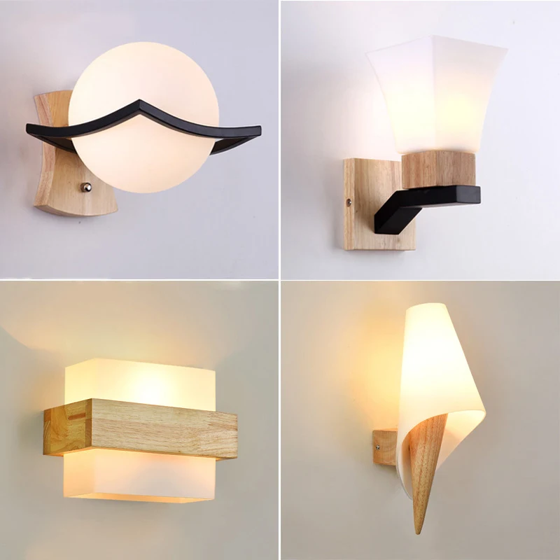 Title 3, Modern creative household solid wood lamp, prov...