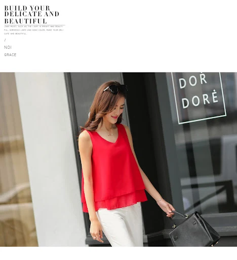 Title 6, Womens chiffon camisole shirt, a lightweight a...