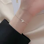 Pulseira de borboleta de prata esterlina feminino inseto de nicho — foto 1