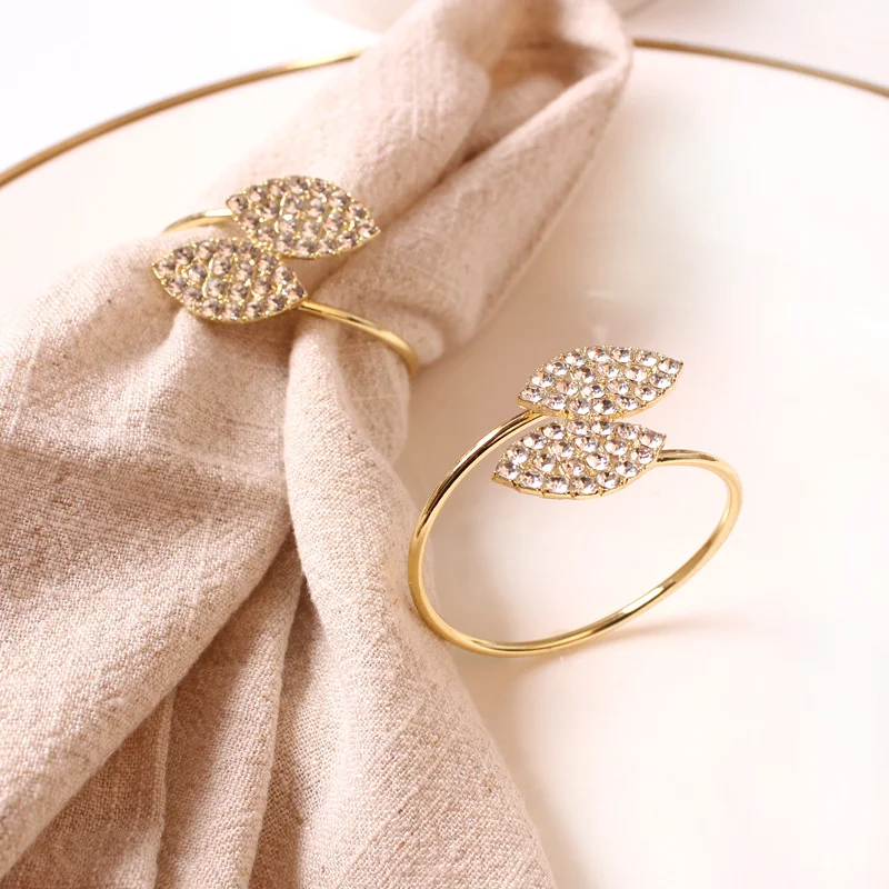 Title 2, Hotel Banquet Two-leaf Grass Napkin Ring. Enhan...