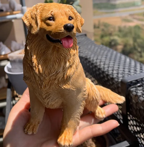 Title 2, Gold Labrador car air vent outlet decoration, c...