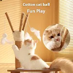 Centro de escalada para gatos con cápsula espacial integrada, juguetes y accesorios para mascotas. Diversión, juego y descanso. — foto 4