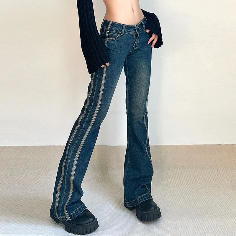 Street Trendy Spice Girls Low Waist Denim Overalls – embrace the 90s iconic look with comfort and style for modern stree — photo 10