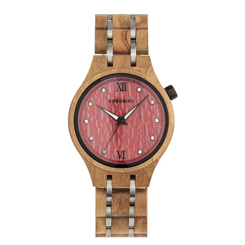 Houten fashion business horloge voor jongeren. Stijlvol design en comfortabel. Perfect voor zowel zakelijk als casual gebruik. Een echte eyecatcher. — foto 3