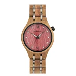 Houten fashion business horloge voor jongeren. Stijlvol design en comfortabel. Perfect voor zowel zakelijk als casual gebruik. Een echte eyecatcher. — foto 3