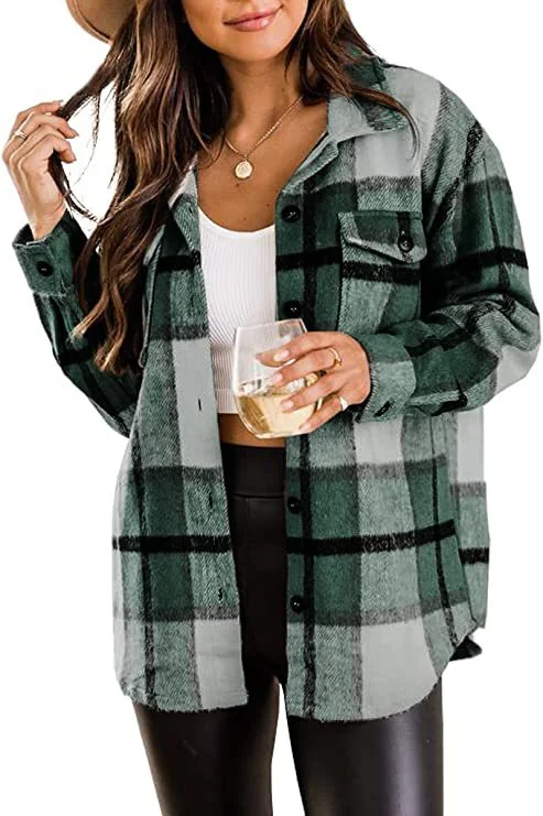 Title 1, Lässige Flanelljacke mit Karomuster und Knöpfen...