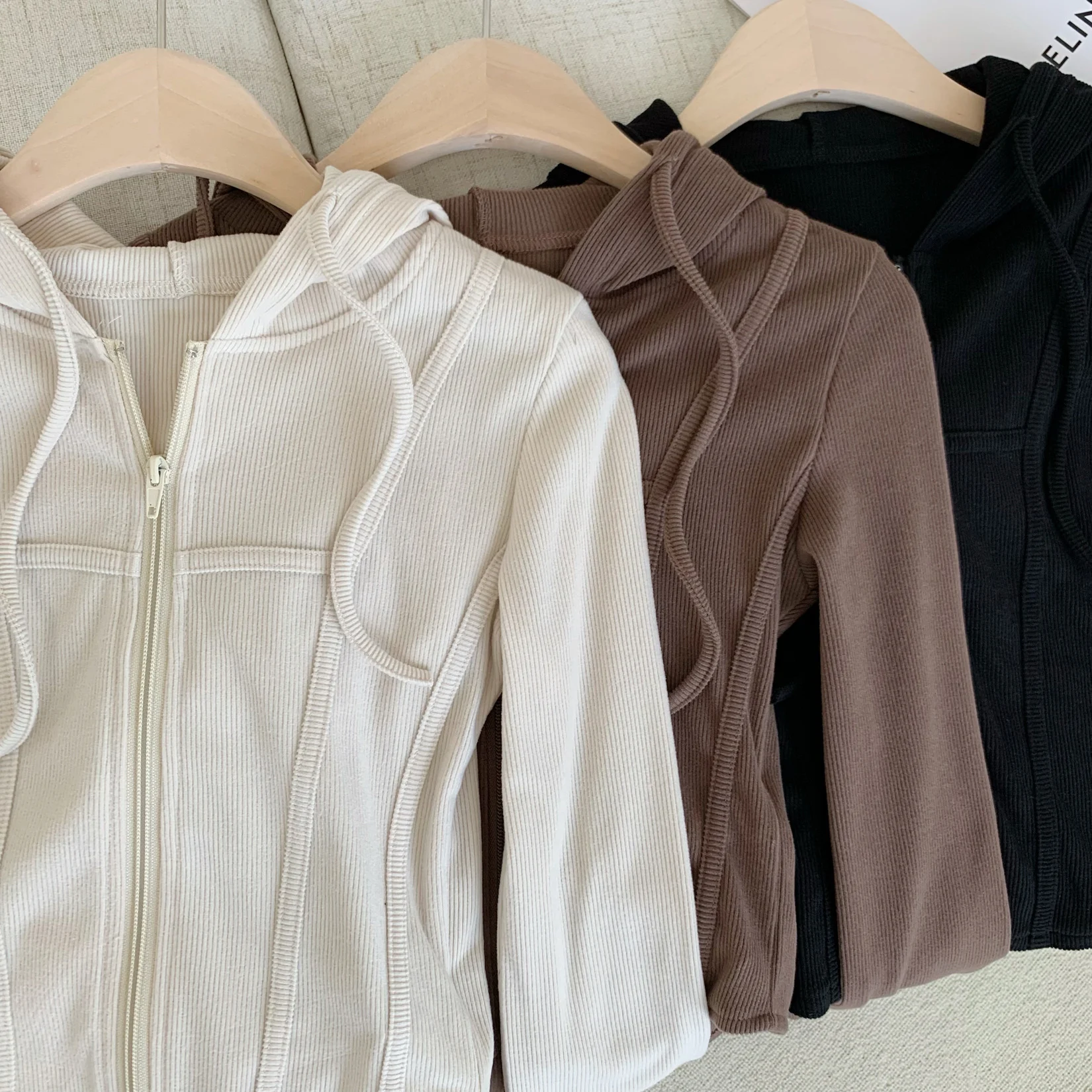 Women's Fashion Casual Hooded Long Sleeve Short Cardigan Top, a comfortable and stylish outerwear piece perfect for ever — photo 6