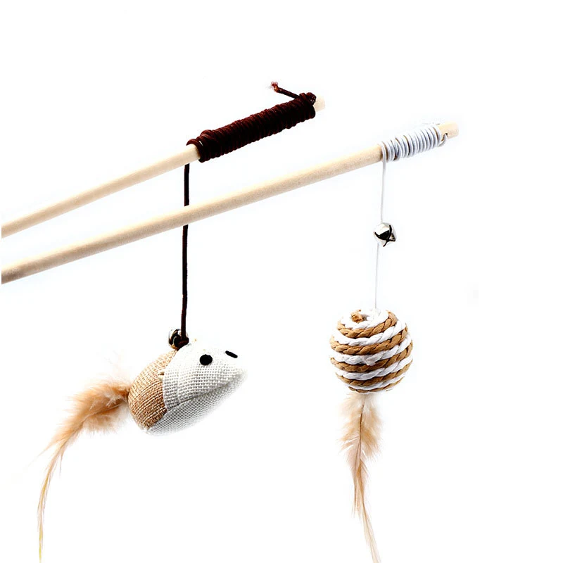 Title 3, Cat Toys Feather Toys Kitten Funny Colorful Rod...