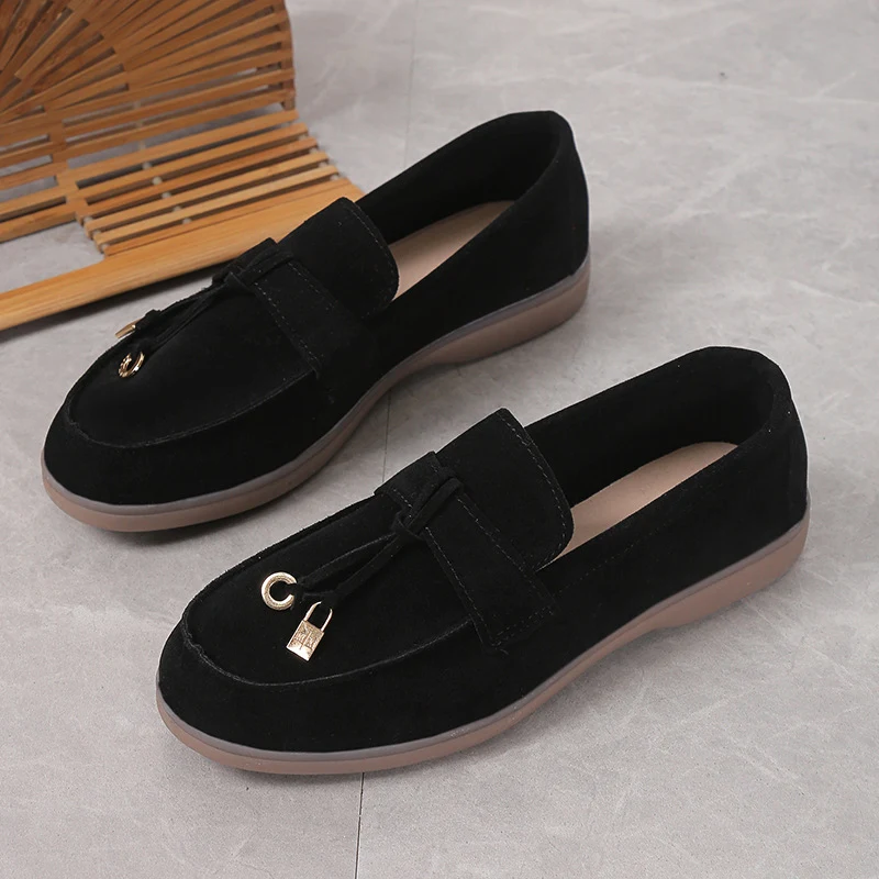 Title 8, New Suede Womens Comfortable Flat Casual Shoes...