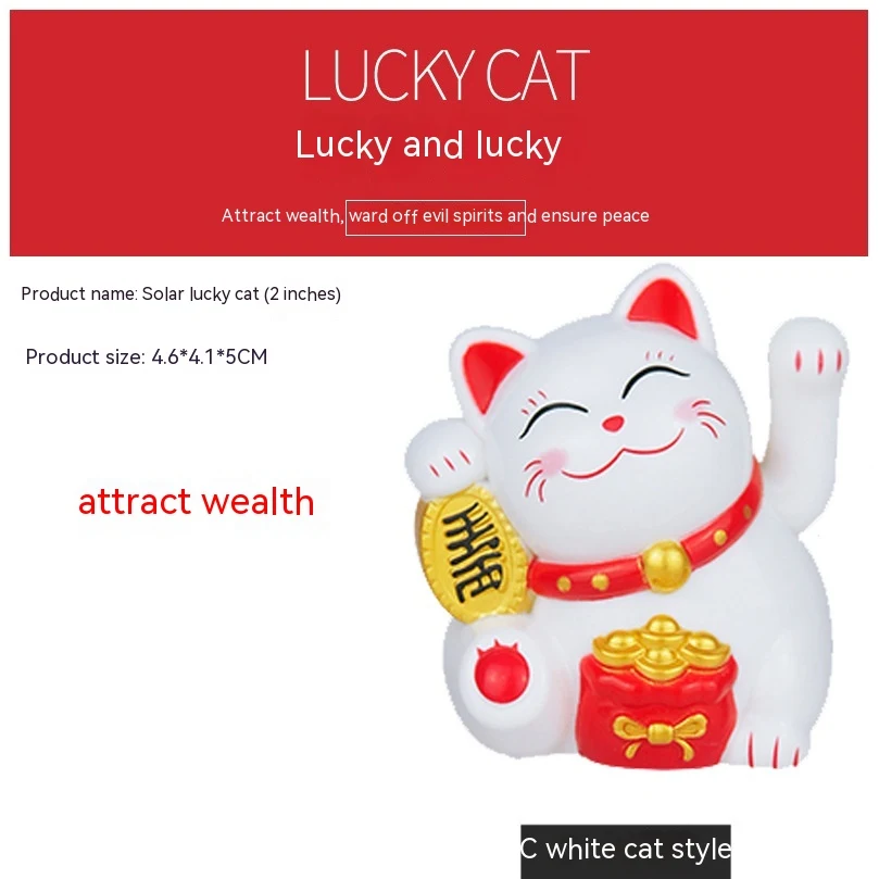 Title 6, Cute Waving Cat Creative Car Decoration Brighte...