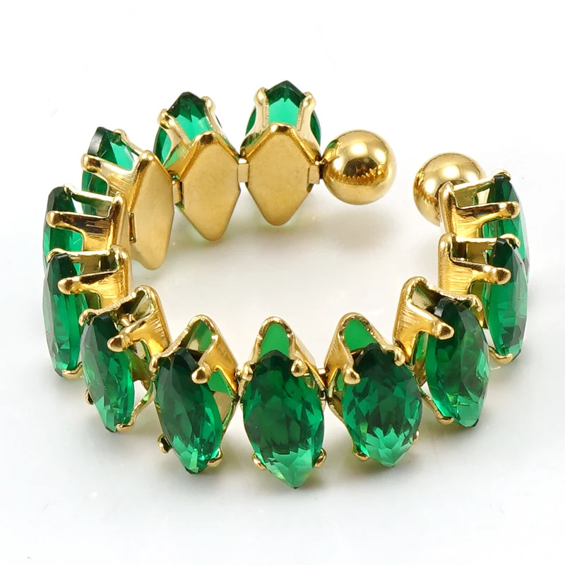 Anel de aço inoxidável com diamantes, design especial feminino, perfeito para mulheres que buscam elegância e sofisticação. — foto 18