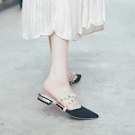 Women's Casual Pointed Toe Low-heel Rivet Sandals, providing comfort and style, perfect for everyday wear, offering a ch — photo 2