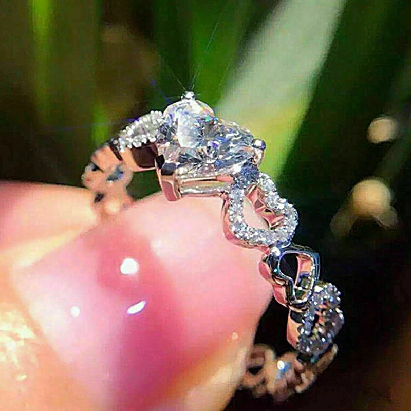 Anel feminino simples com coração de pêssego e emenda, design charmoso, perfeito para uso diário e para presentear alguém especial. — foto 2