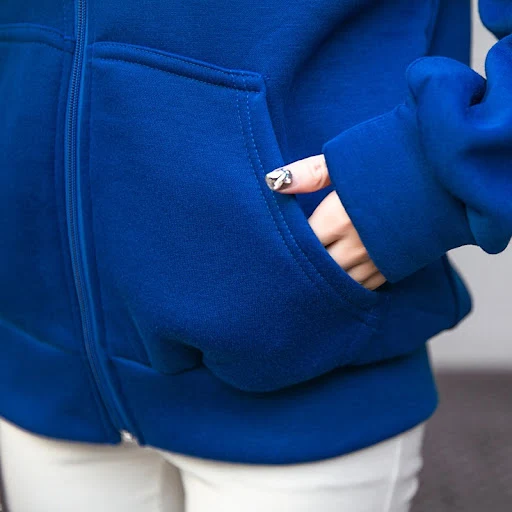 Title 6, Hooded Cardigan Long Sleeve Solid Color Sweatshirt