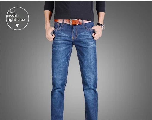 Title 6, Calças jeans masculinas folgadas, tubo reto e e...