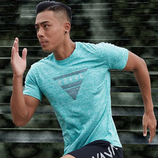 Title 4, Mens sports short sleeve running t-shirt